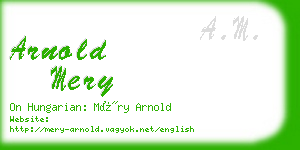 arnold mery business card